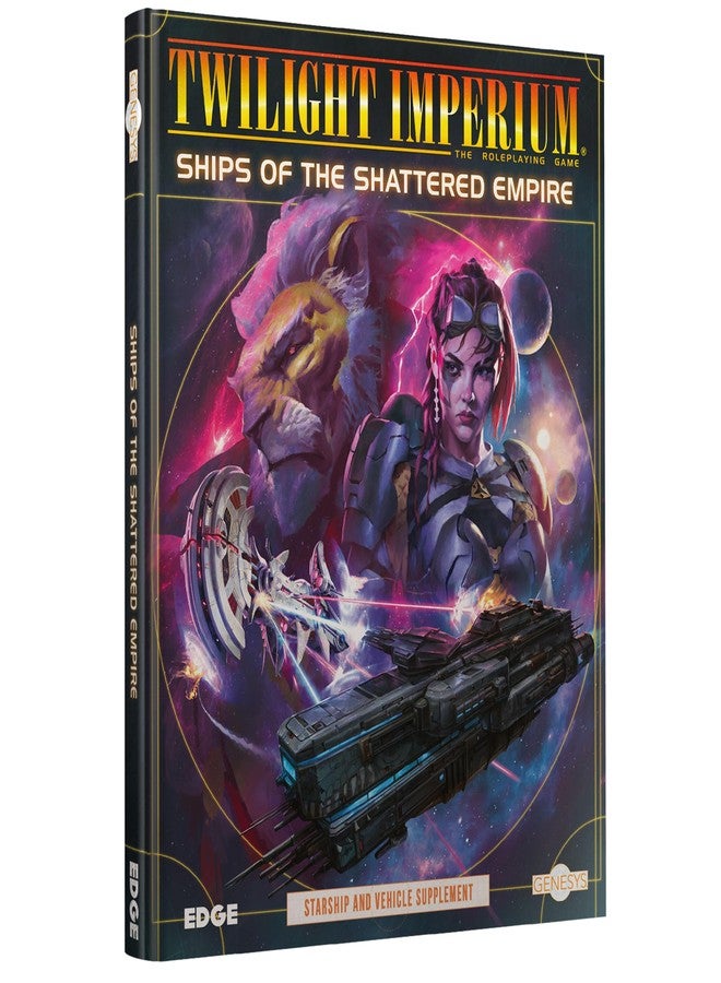 Edge Asmodee Genesys Roleplaying Game Ships of The Shattered Empire SOURCEBOOK - Twilight Imperium Starship & Vehicle Guides, Sci-Fi Fantasy Game for Kids & Adults, Ages 14+, 2-6 Players, 4+ Hours - Image 1